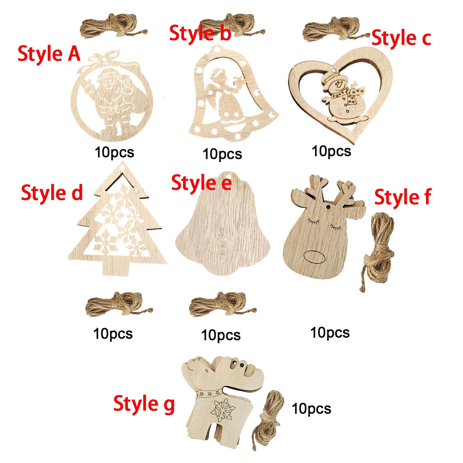 Unfinished Wooden Cutouts Xmas - Christmas Craft Embellishment のレビューと価格