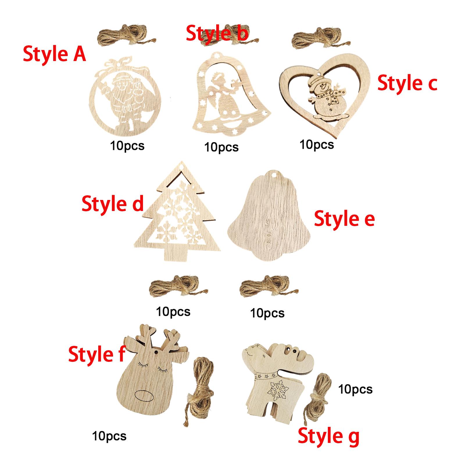 Unfinished Wooden Cutouts Xmas - Christmas Craft Embellishment のレビューと価格