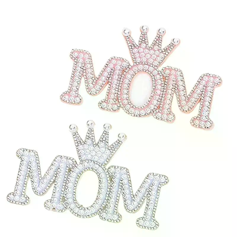 1PC Pearl Crown Mom Letter Pat - Sew On Rhinestone のレビューと価格