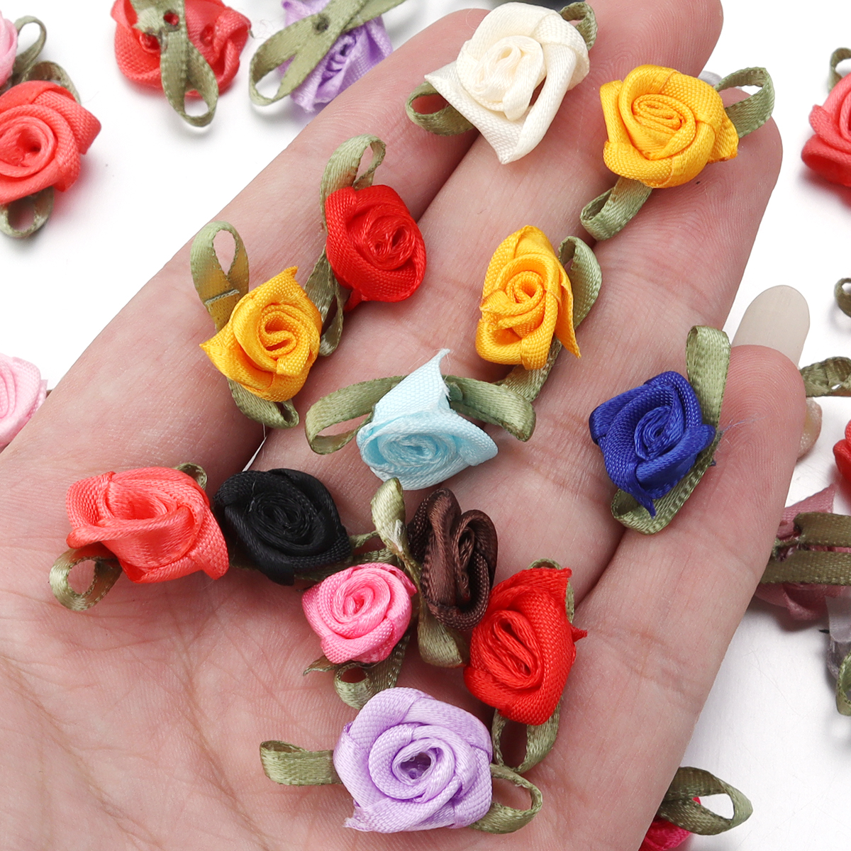 50Pcs 1.5x2.5cm 18 Colors For  - Embellishment Crafts のレビューと価格