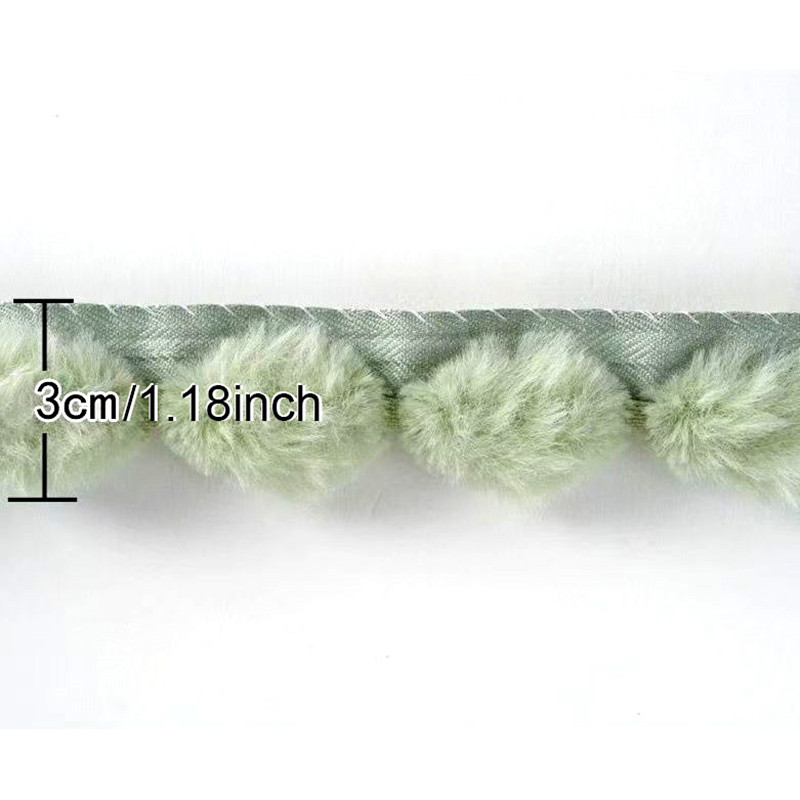 3cm Faux Rabbit Fur Pom Pom Ba - Fringe Ribbon Sewing のレビューと価格