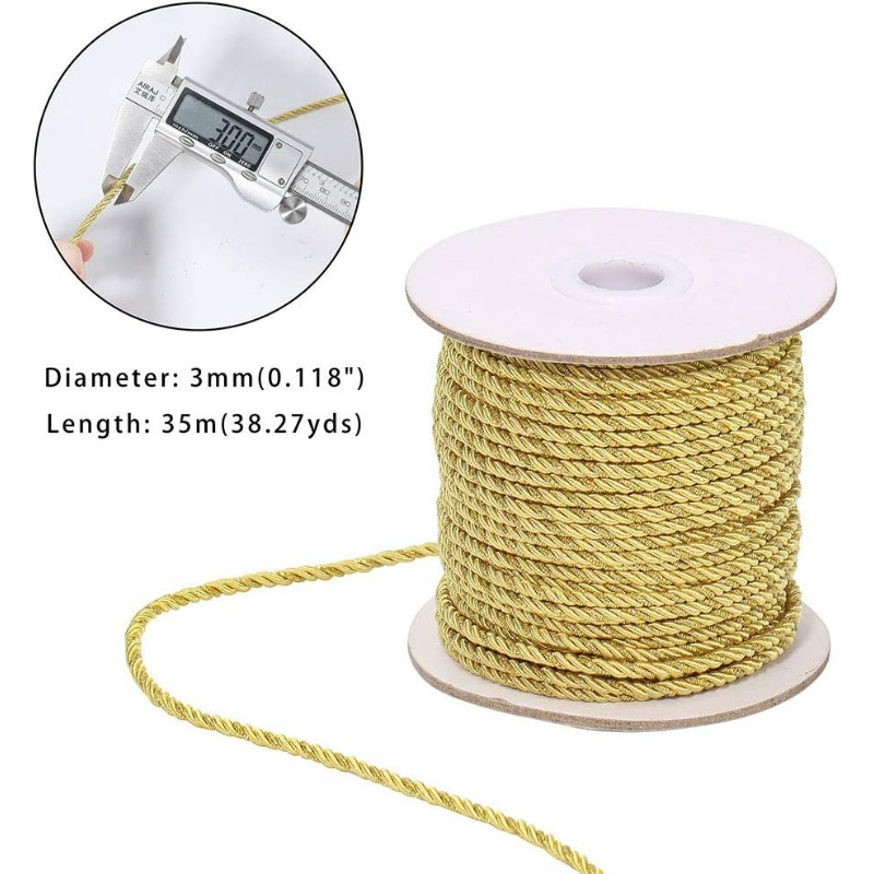 3mm / 35 Yards Metallic Twiste - Cord Trim Twisted のレビューと価格