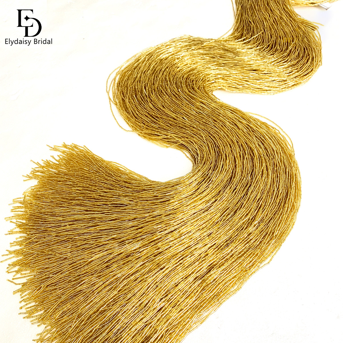 ELYDAISY 1Meter Length Champag - Fringe Ribbon Sewing のレビューと価格