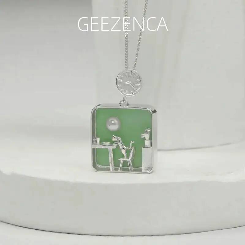 GEEZENCA 925 Sterling Silver G - Pearl Trim Chain のレビューと価格