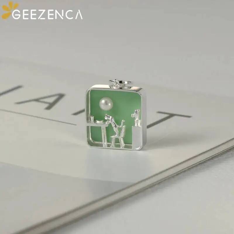 GEEZENCA 925 Sterling Silver G - Pearl Trim Chain のレビューと価格