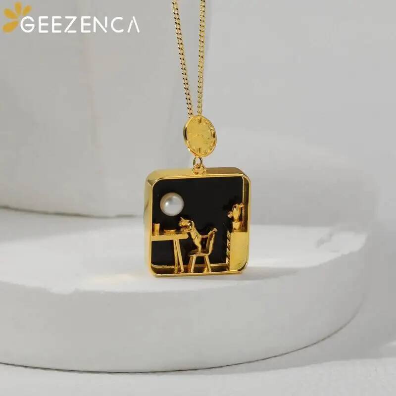 GEEZENCA 925 Sterling Silver G - Pearl Trim Chain のレビューと価格