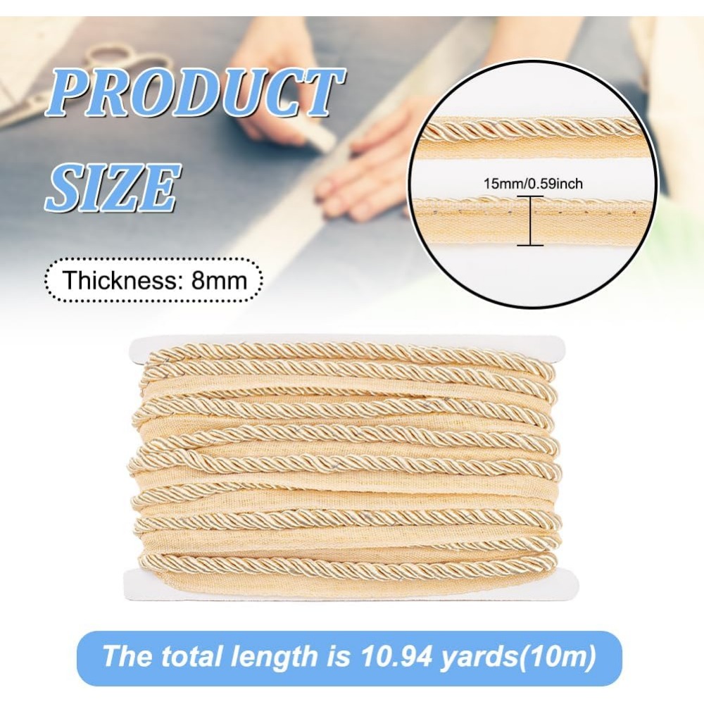11 Yards Twisted Lip Cord Trim - Cord Trim Twisted のレビューと価格