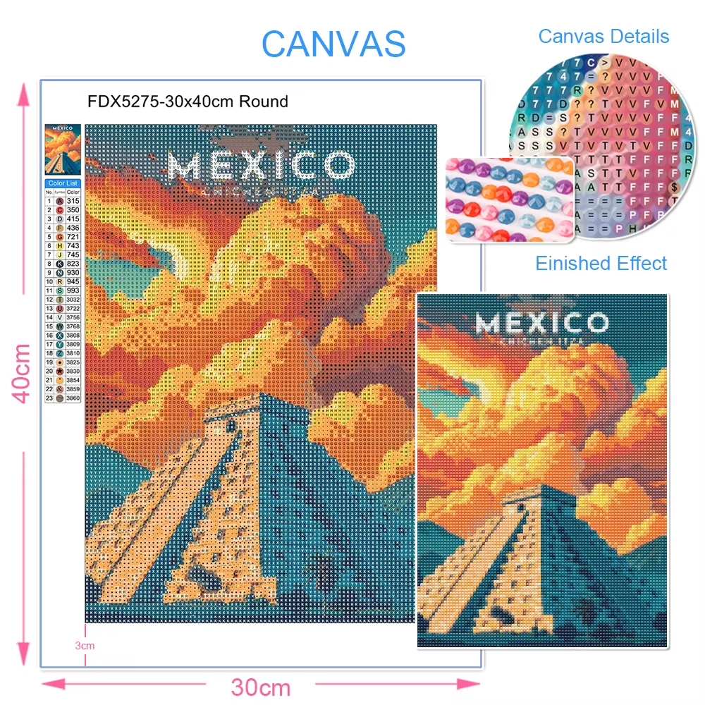 1pc frameless diamond painting - Embroidery Embellishments のレビューと価格