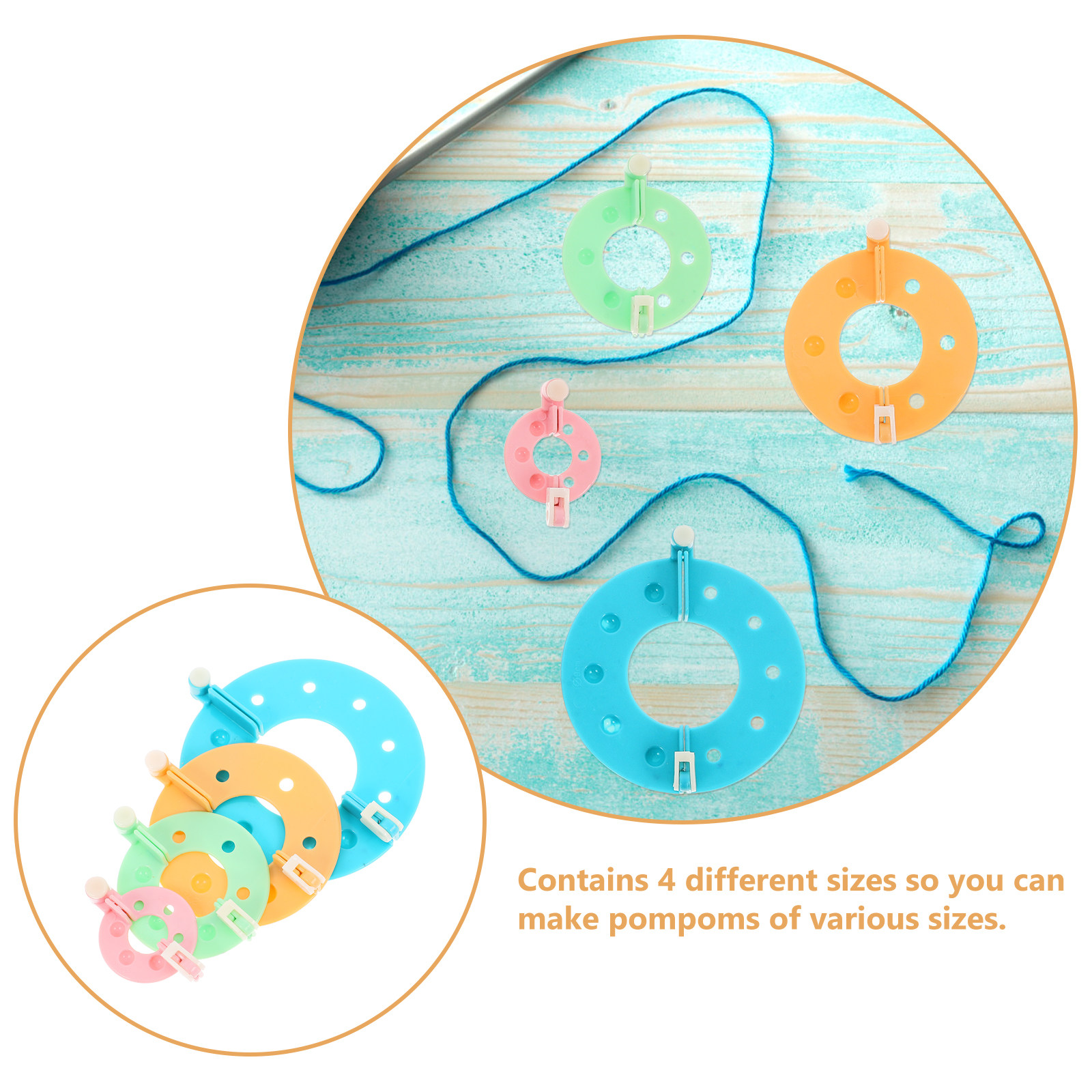 1Set Plastic Pompom Maker Kit  - Pom Pom Maker Tool のレビューと価格