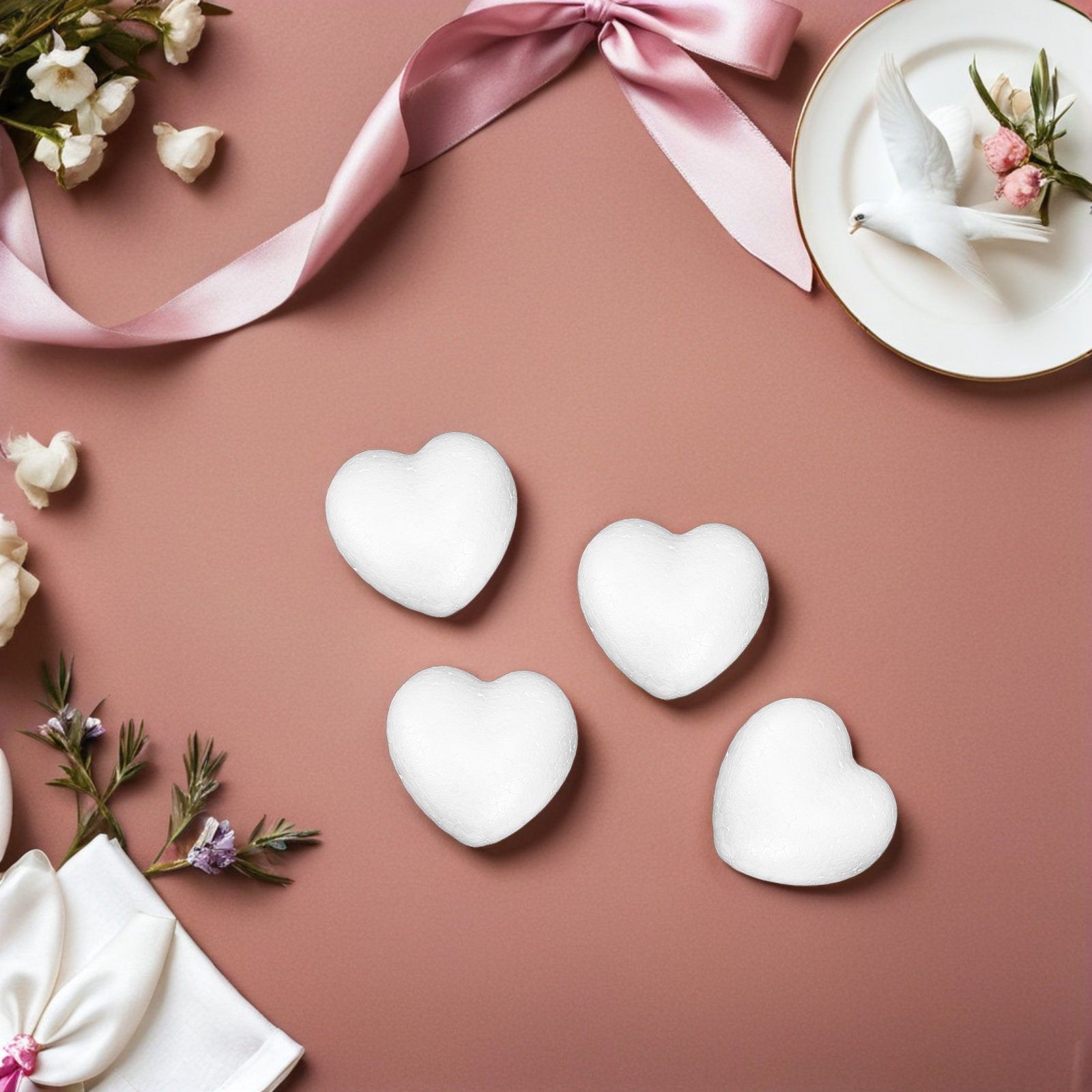 20Pcs Blank Heart Foam Balls L - Embellish Craft のレビューと価格