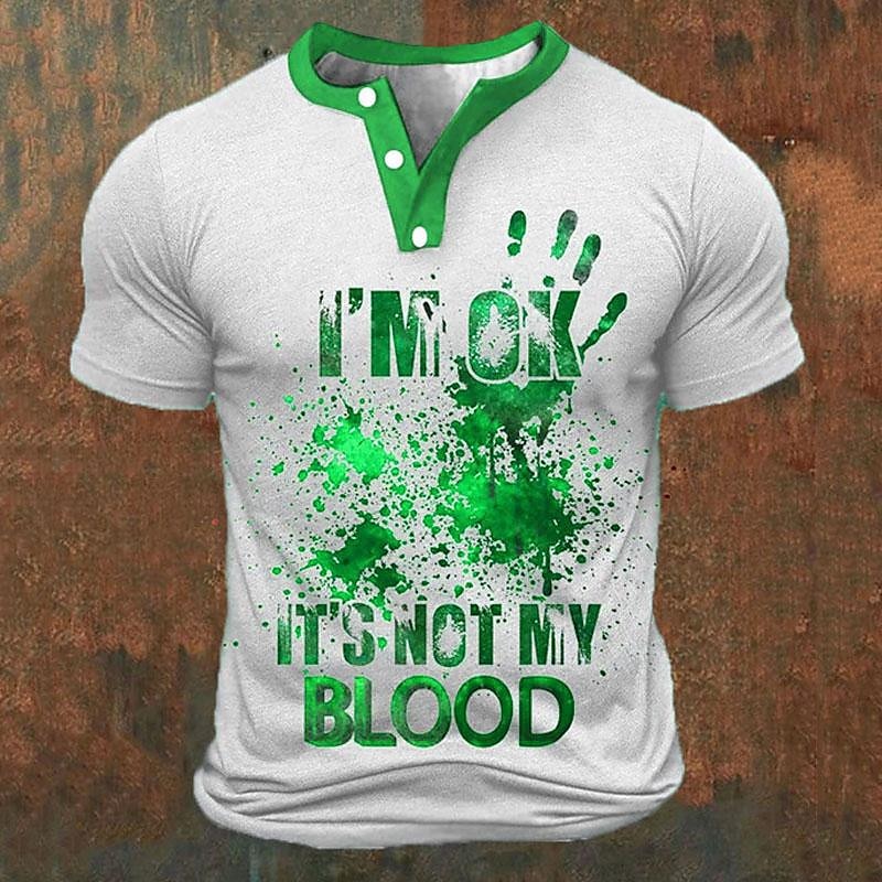 Funny 3D Letter Print Men's He - Embellish Knit のレビューと価格