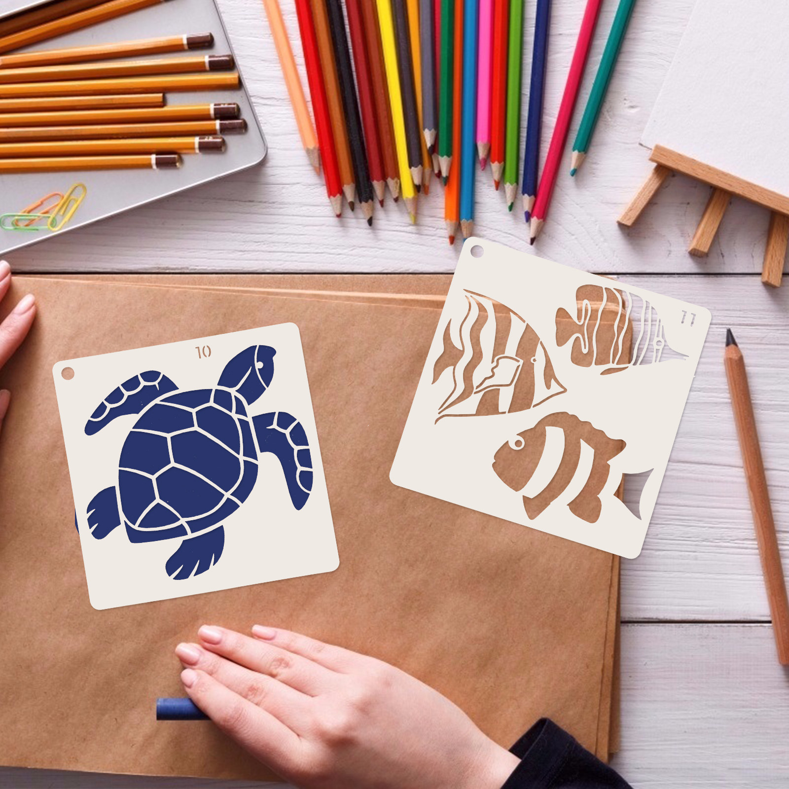 16pcs Ocean World Painting Tem - Craft Embellishment World のレビューと価格