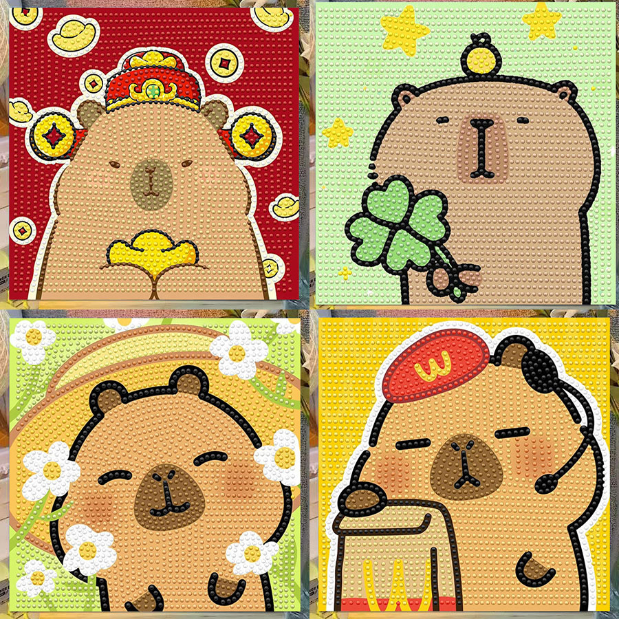 Cartoon Capibala Crystal Diamo - Embroidery Embellishments のレビューと価格