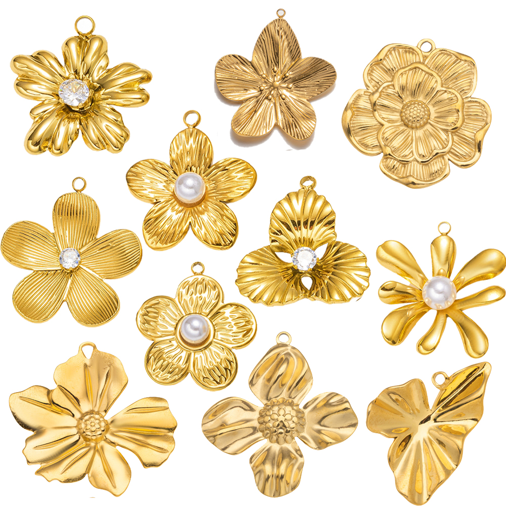 5pcs Gold Stainless Steel Flow - Embellishment Crafts のレビューと価格