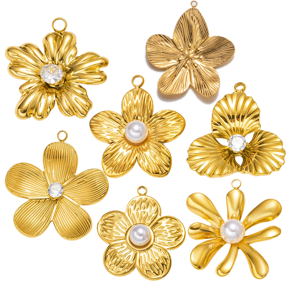 5pcs Gold Stainless Steel Flow - Embellishment Crafts のレビューと価格