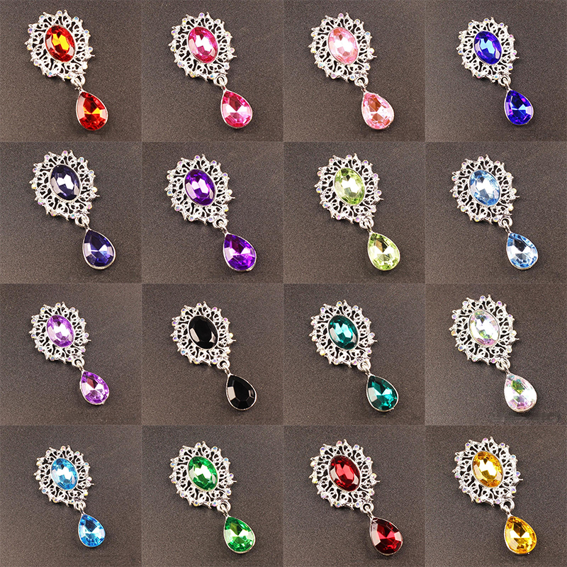 5Pcs Water Droplets Brooch Acc - Sew On Rhinestone のレビューと価格