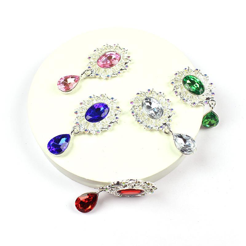 5Pcs Water Droplets Brooch Acc - Sew On Rhinestone のレビューと価格