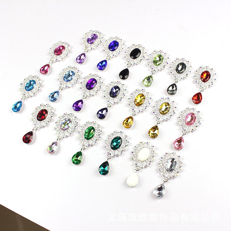 5Pcs Water Droplets Brooch Acc - Sew On Rhinestone のレビューと価格