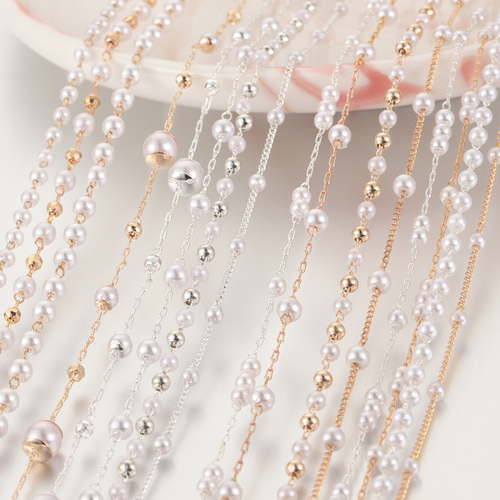 1 Meter Beaded Imitation Pearl - Pearl Trim Chain のレビューと価格