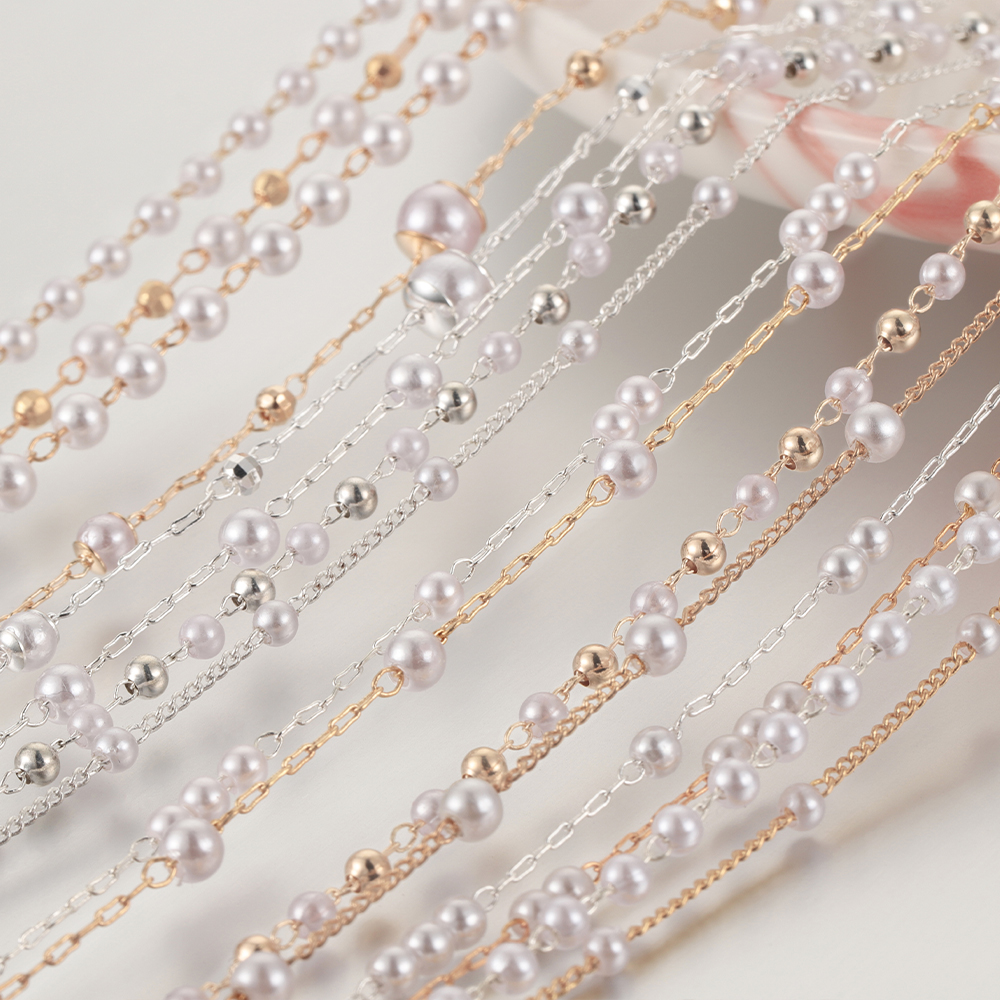 1 Meter Beaded Imitation Pearl - Pearl Trim Chain のレビューと価格