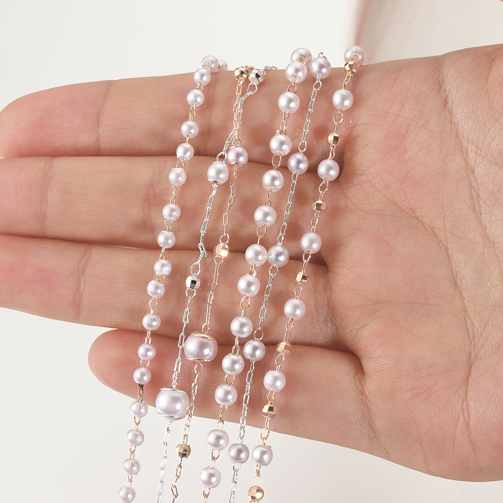 1 Meter Beaded Imitation Pearl - Pearl Trim Chain のレビューと価格