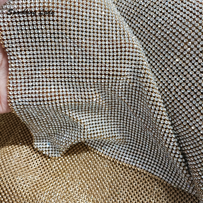2MM Silver Crystal Mesh Fabric - Crystal Mesh Fabric のレビューと価格