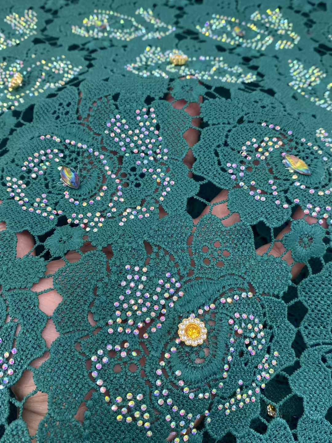 Latest Cord Guipure Lace Fabri - Crystal Mesh Fabric のレビューと価格