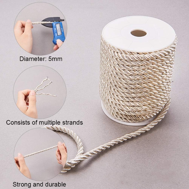 About 50 Feet Craft Nylon Rope - Cord Trim Twisted のレビューと価格